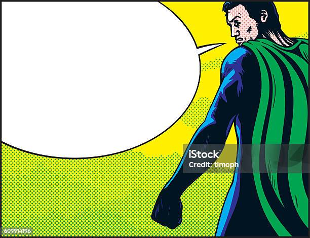Superhero Backdraft Example Superhero Back Speech Stock Illustration - Download Image Now ...