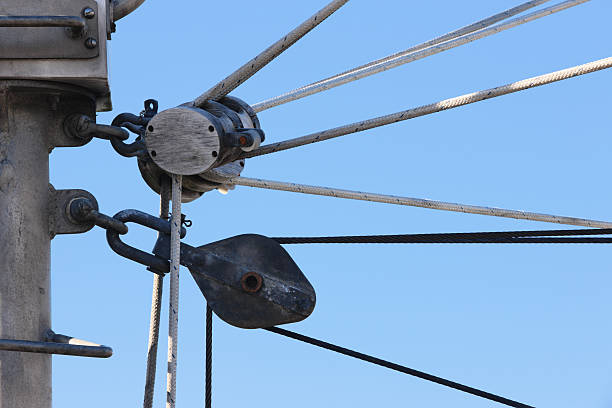 istock Pulleys Ropes Rigging Nautical Mast 609915200