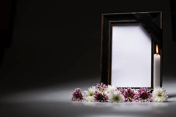 istock blank mourning frame for sympathy card 609918750