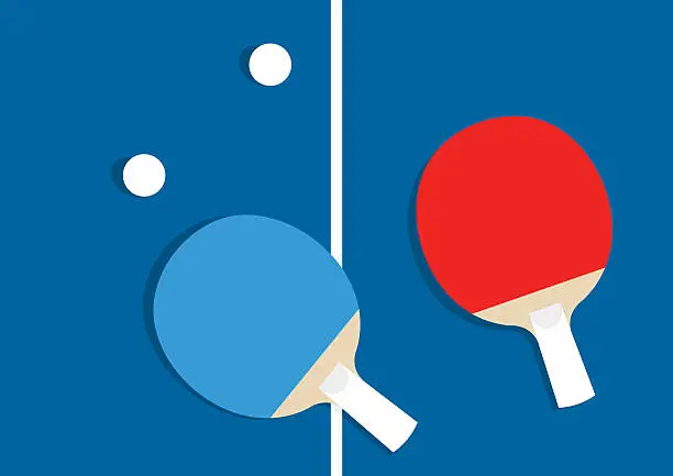 Vector illustration of Table tennis vector illustration