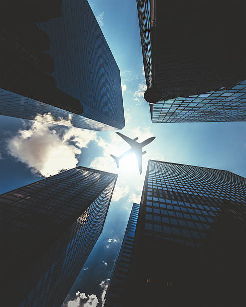 istock airplane in new york city 609930108