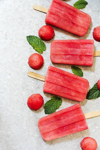 istock Homemade Watermelon Popsicles / Summer popsicles 609930846