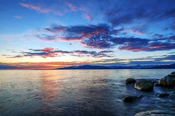 istock afterglow of sunset over the sea 609937996