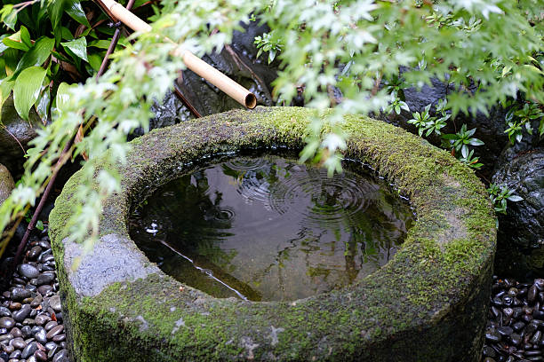 istock Tsukubai of circular 609938876