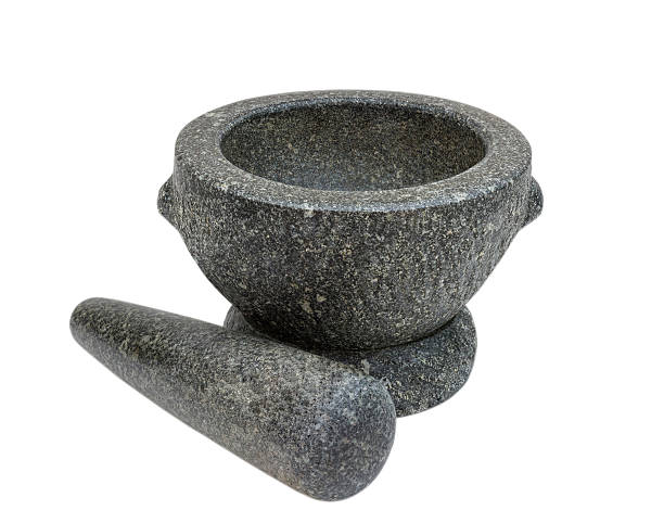 istock Pestle and mortar is made from granite. 609940322