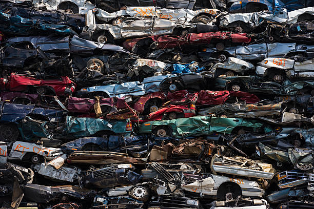 istock Heap of scrap cars 609940474