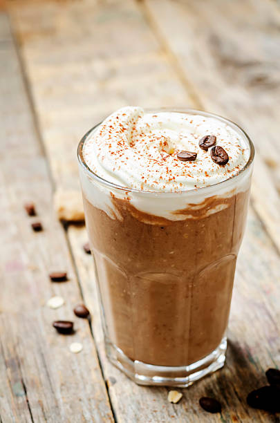 istock coffee chocolate banana smoothie with coconut whipped cream 609945964