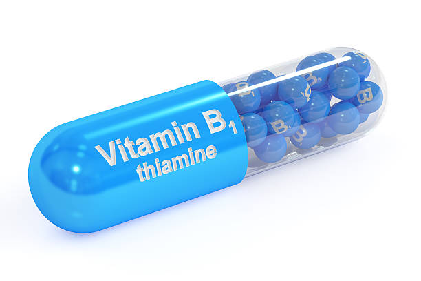 kapsułka witaminowa b1, renderowanie 3d - vitamin b1 zdjęcia i obrazy z banku zdjęć