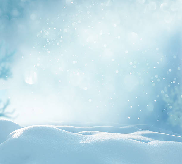 冬クリスマスの背景に雪とかすみボケ - rime ストックフォトと画像