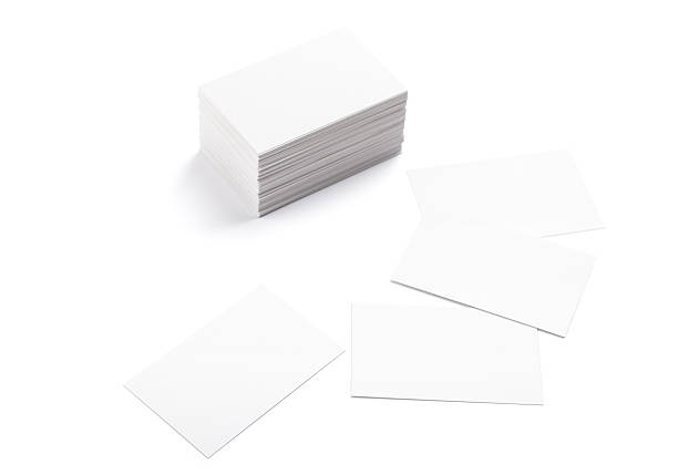 istock Business cards isolated on white 609954342
