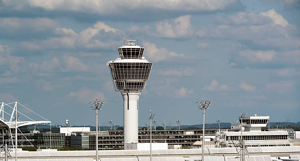 istock Munich Airport Tower Panorama 609956076
