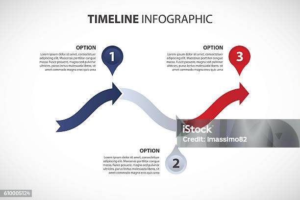 Timeline Using Arrows Three Arrows Timeline Stock Illustration - Download Image Now ...