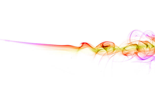 istock art smoke color on white background 610005412