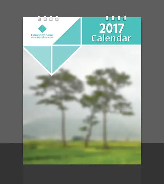 Vector illustration of Cove design calendar 2017 template vector.