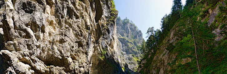 panorama of a canyon in the Galitzen ravine near Lienz, Tirol, Austria