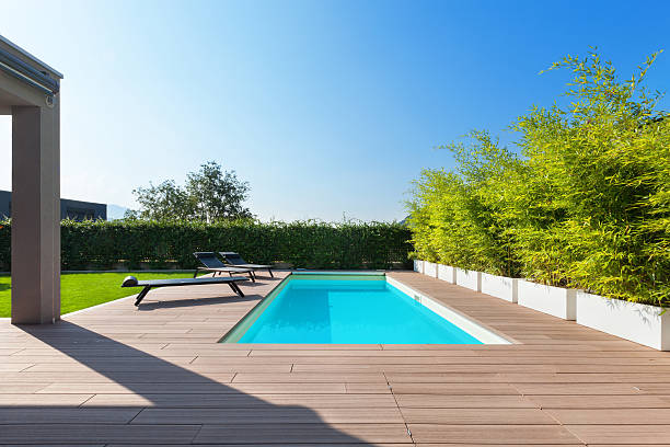 istock House with swimming pool, outdoors 610013900