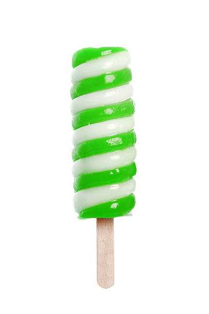 isolated lemon lime vanilla swirl popsicle