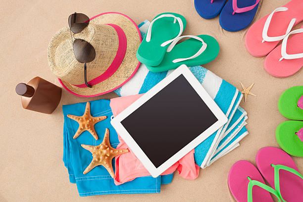 istock Ready for hot summer vacation on sea beach. 610015192