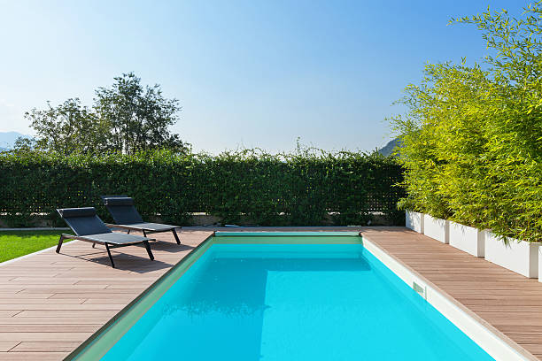 istock House with swimming pool, outdoors 610015538