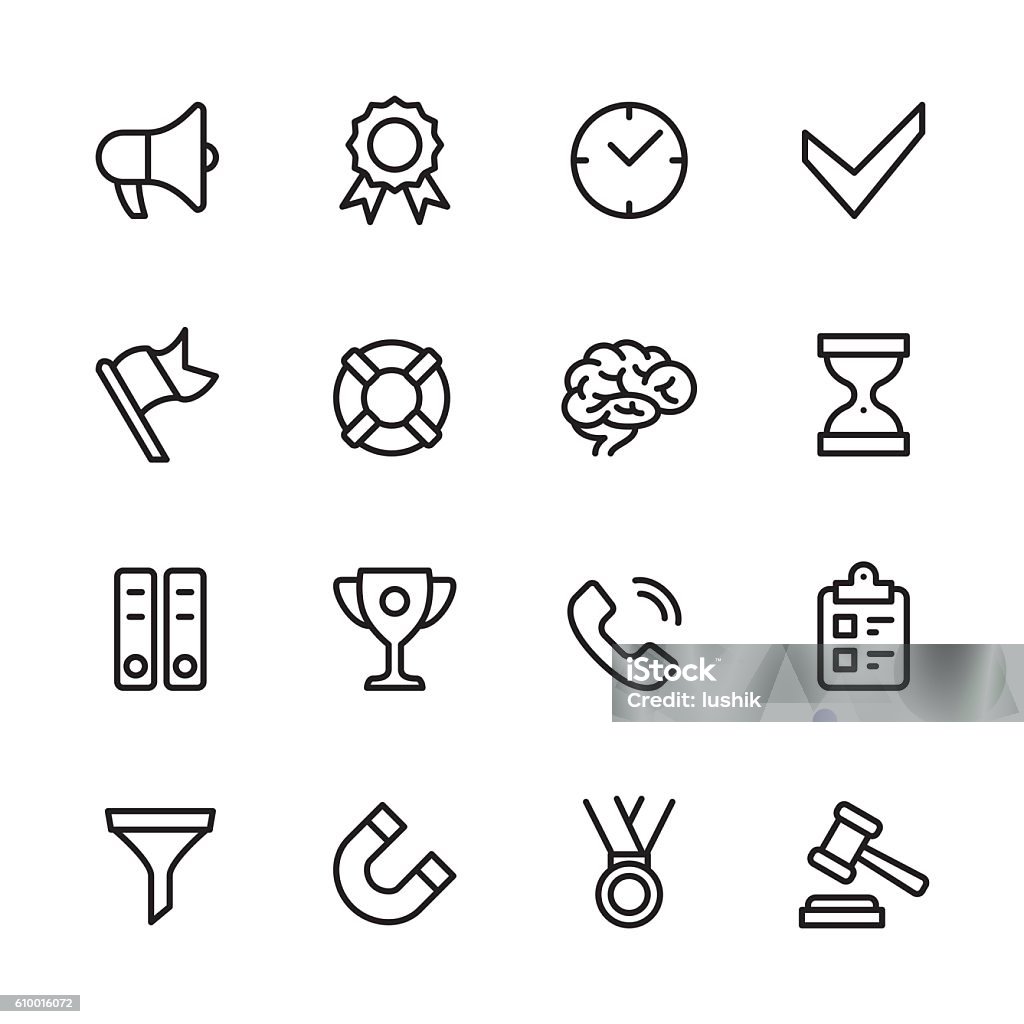 Business Productivity vector icons Business Productivity related vector icons. Aspirations stock vector