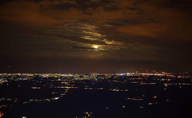 istock Panorama of the city at night. 610019954