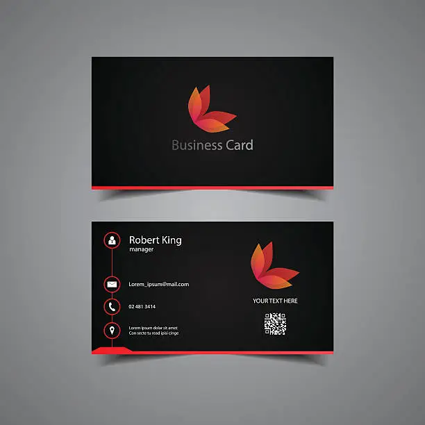 Vector illustration of business card