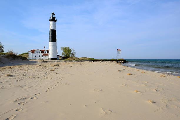 istock Big Sable Point Lighthouse in dunes, built in 1867 610031876