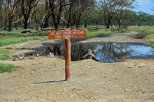 Sign ehat further prohibits the park Nakuru