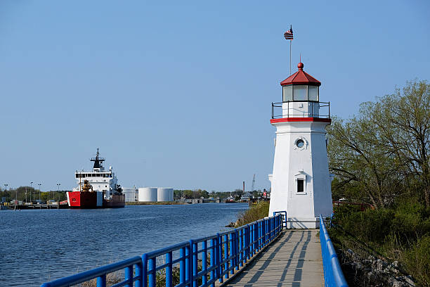 Cheboygan Crib Light, built in 1884 stock photo