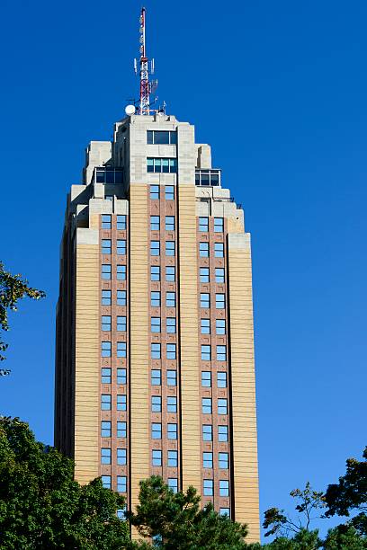 The Boji Tower, the tallest building in downtown Lansing, the capital of the state of Michigan.