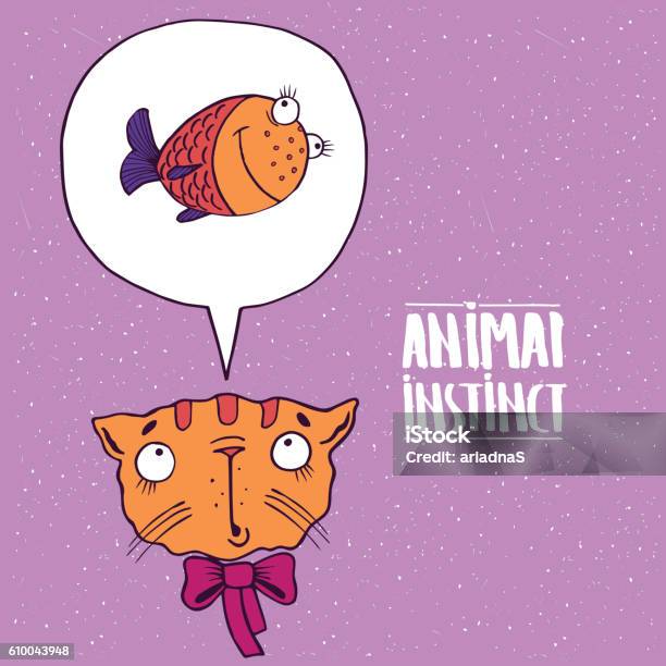 Animal Instinct From Cat To Fish Stock Illustration - Download Image Now -  Animal, Animal Markings, Art - iStock
