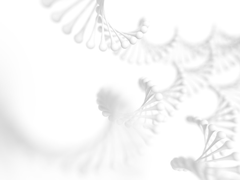 Simplified DNA molecular structure - 3d rendered image isolated on white background