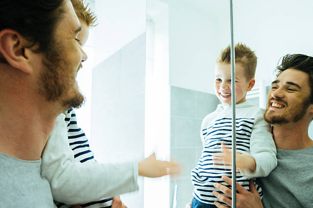 istock Father And Son Getting Ready In The Morning 610047534