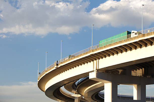 istock Close - up Turning bridge and expressway in the city 610051114