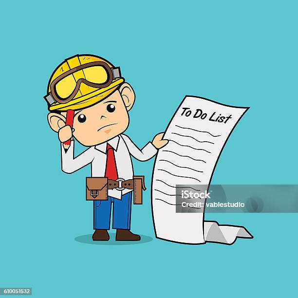 Vector Toolman To Do List Toolman Version Stock Illustration - Download Image Now ...
