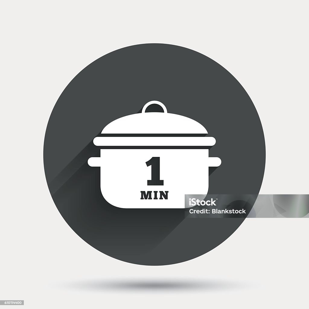 끓다 1 분 요리요 목신 팻말 아이콘크기 스튜 음식 끓음에 대한 스톡 벡터 아트 및 기타 이미지 - 끓음, 라벨, 모양 - Istock