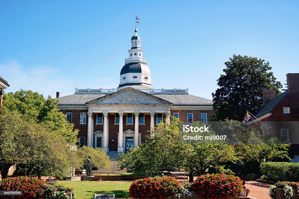 Maryland State Capital Building. Maryland State Capital building in Annapolis, Maryland. Maryland - US State Stock Photo