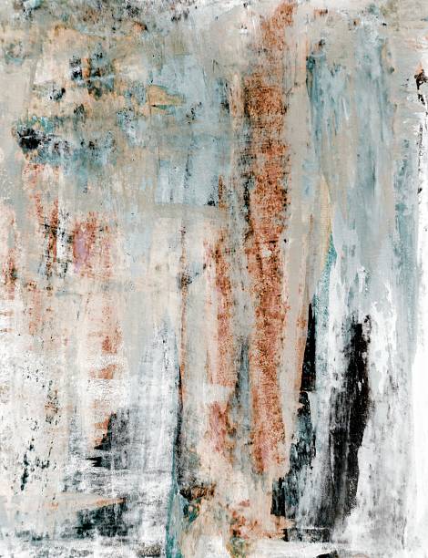 istock Teal and Beige Abstract Art Painting 610117118