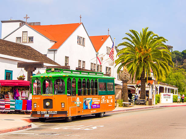 サンディエゴの旧市街トロリー - san diego trolley ストックフォトと画像