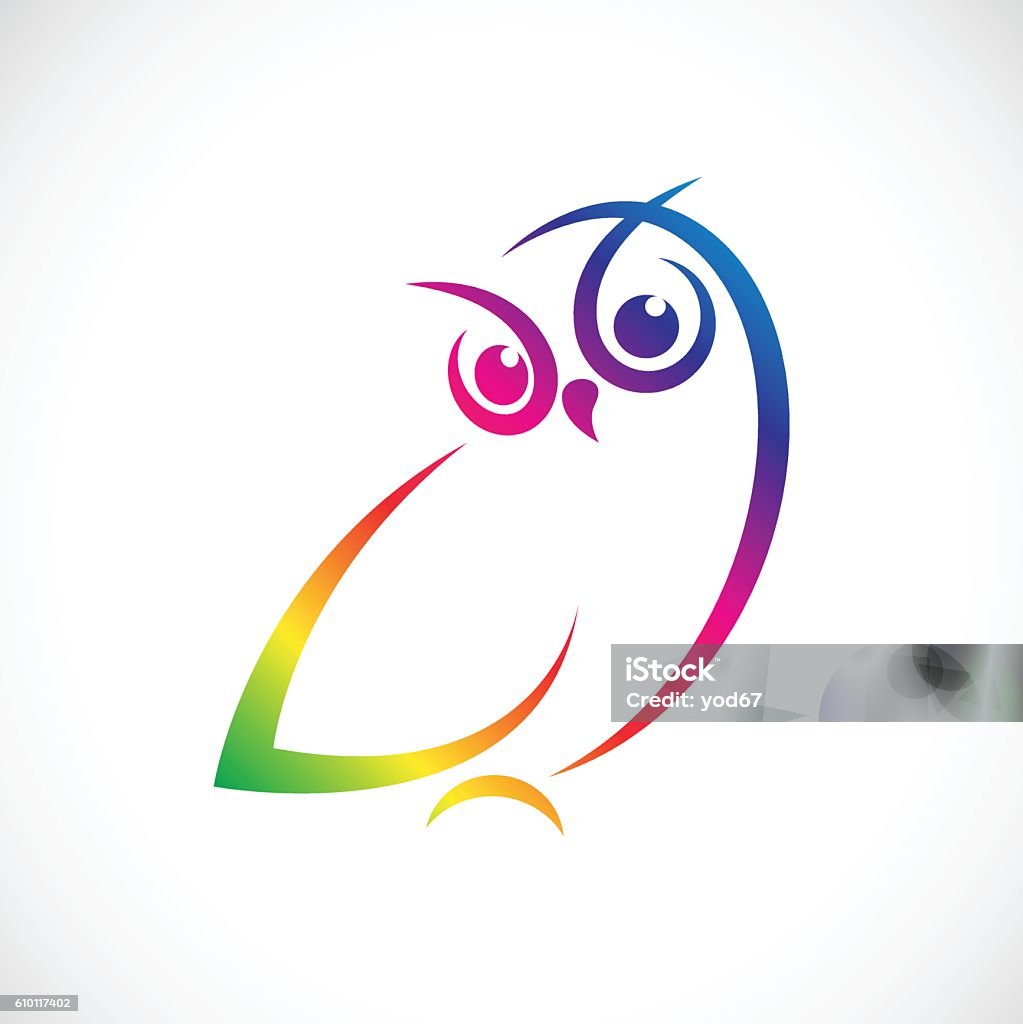 Vector of owl design on white background. Abstract stock vector