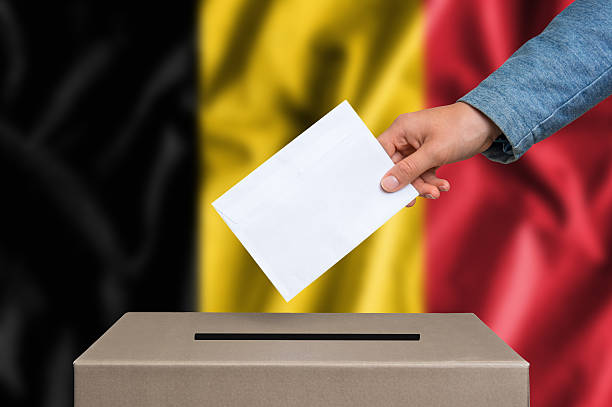 istock Election in Belgium - voting at the ballot box 610124870