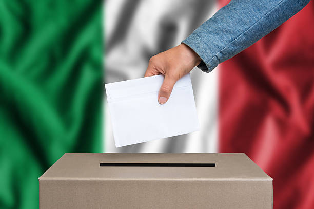 istock Election in Italy - voting at the ballot box 610125114