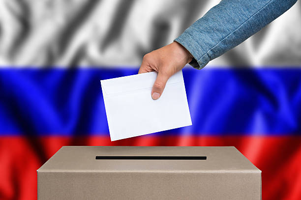 istock Election in Russia - voting at the ballot box 610125172