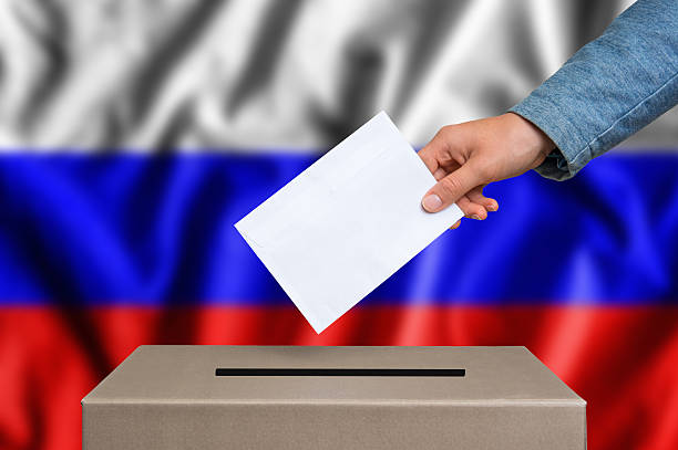 istock Election in Russia - voting at the ballot box 610125186