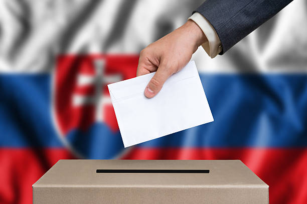 istock Election in Slovakia - voting at the ballot box 610125248