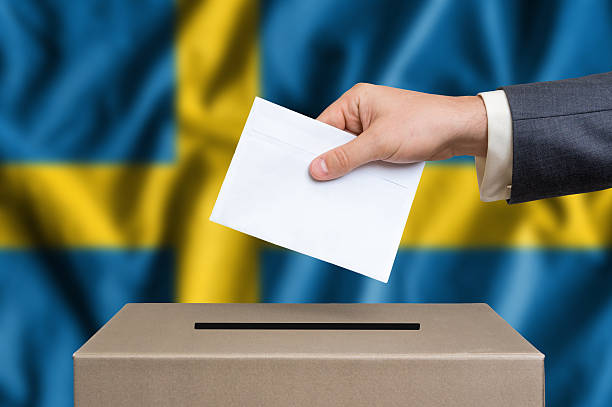 istock Election in Sweden - voting at the ballot box 610125320