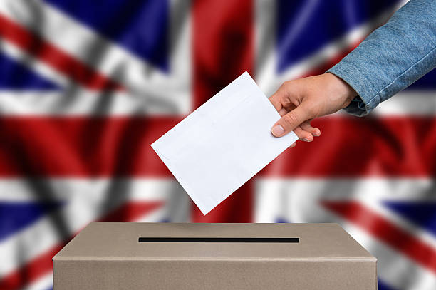 istock Election in Great Britain - voting at the ballot box 610125410
