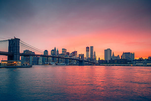 istock Brooklyn bridge and Manhattan at dusk 610126940