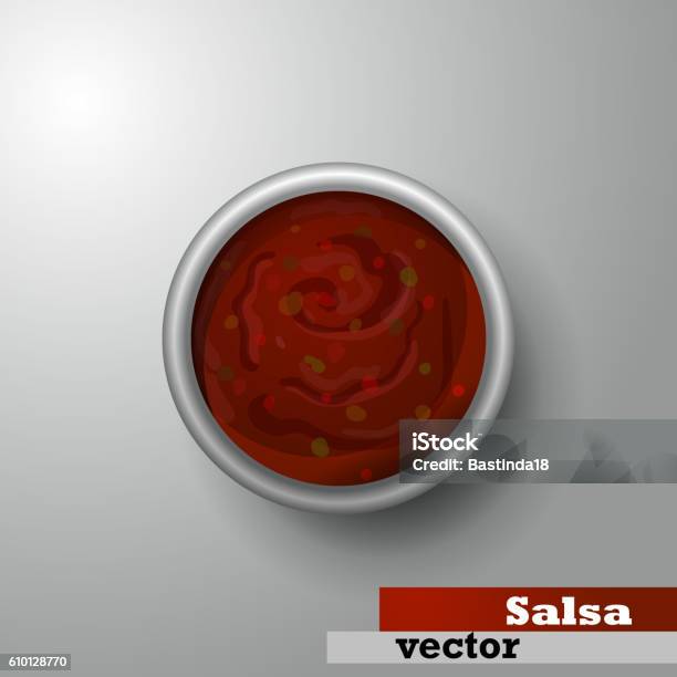 Homemade Salsa Vector Vector Illustration Of Salsa Stock Illustration - Download Image Now ...