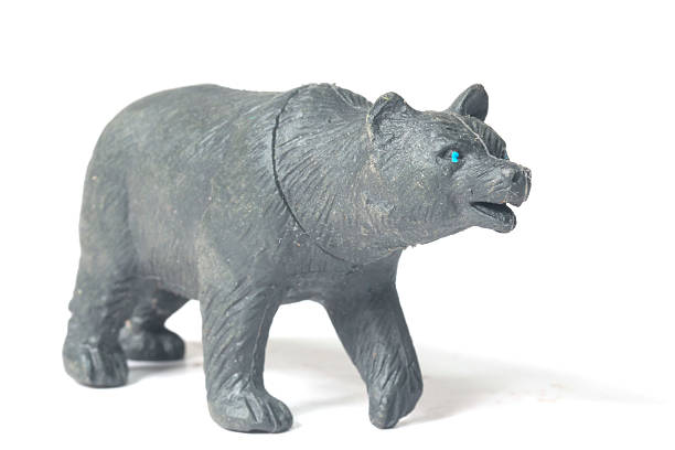 istock toy of black bear isolated white 610132700